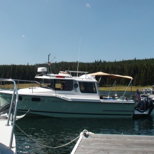 Media 'Bill leaving the Marina for a run out on the lake' in album 'Bill Roche at Wolf Bay with his new 23 Ranger Tug'