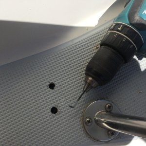 Drill then hollowed  out core with small hex in drill