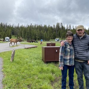 June 17th opening day at the Bridge Bay campground.  We were checking out sites for son & family