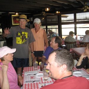 Lunch at St Michaels (Tom finally arrives)