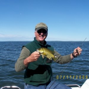 small mouth caught off stern at Oak Island