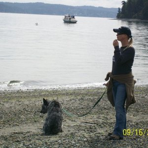 At Blake Island, our old boat is in the background