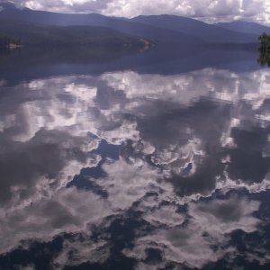Lakescape with Reflection of Clouds - Upper Priest Lake - 8-22-07
