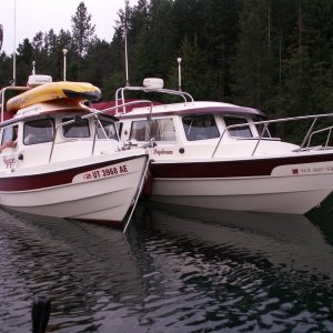 Voyager and Daydream Rafted - Lake Pend Oreille - 8-19-07