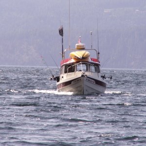 Voyager Running - lake Pend Oreille - 8-18-07