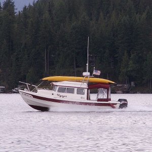 Media 'Voyager Running - Pend Oreille River - 8-20-07' in album 'Reflection of Clouds - Upper Priest Lake - 8-22-07'