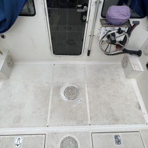 Floor and steps installed and caulked