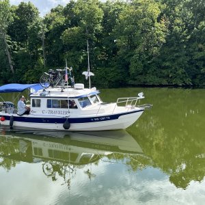 Colby piloting C-Traveler from Cockpit Helm