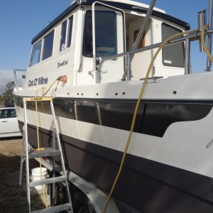After poli-glow and 2 coats Pettit Hydrocoat bottomaint