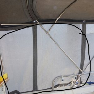Media 'Most hose spray sheets down' in album 'berth with topper from amazon.com.  Marinebeam 18-LED lights.  Cabin 9 white, 3 red LED provide what E calls "that New Amsterdam Bordello effect" for when you want that.'