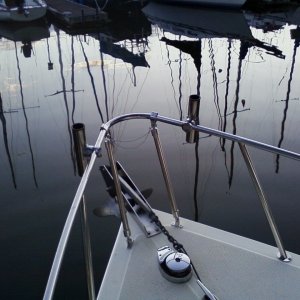 rod holders on rail began as a test but they worked so well, we are sticking with them.