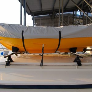 profile of boat with 53 inches between our crossbars