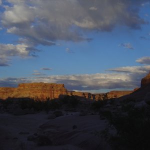 shadows, buttes, and clouds