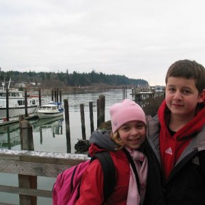 Media 'Ryan, Emily, boat and hotel' in album 'Towing logs in Swinomish Channel'