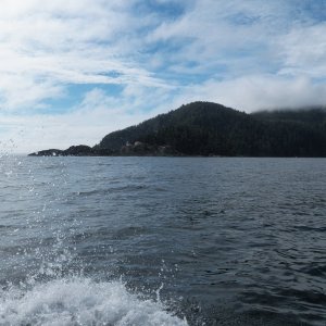 The lighthouse on Kains Island.