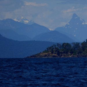 Looking across Georgia Strait to the mainland from the Parksville area