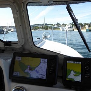 Finally entering Comox harbour