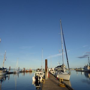 Comox visitor docks.