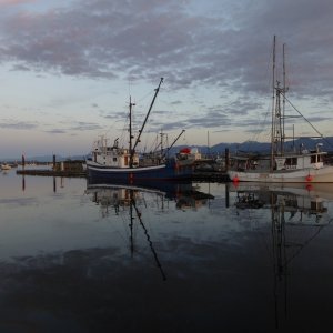 Media 'Sundown in Comox' in album 'Waiting out the winds, again. This time from peaceful Schooner Cove Monday morning.'
