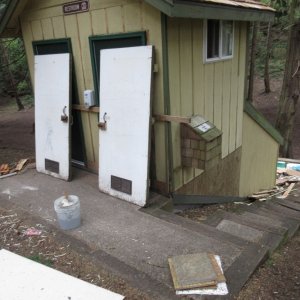 First order of business - using the facilities - Oh No! The facilities are out of service!  Fortunately Prevost Harbor facilities are nearby.
