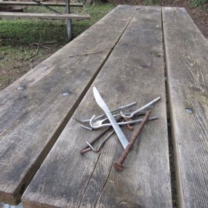 My only guess is that someone was trying out their metal detector around the camp ground!