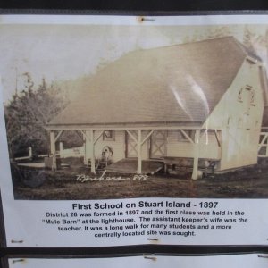 First school was actuall held in the barn at the Turn Point lighthouse