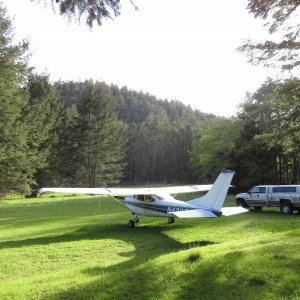 One of two airports on the island
