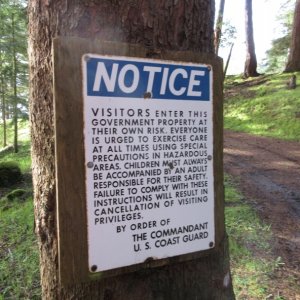 Notice as you enter the site