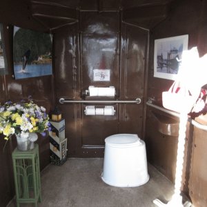 Wow, has to be the nicest outhouse I\'ve ever seen!