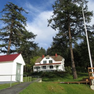 Media 'Oil storage shed in the foreground' in album 'Entering Reid Harbor, Stuart Island on Saturday morning'