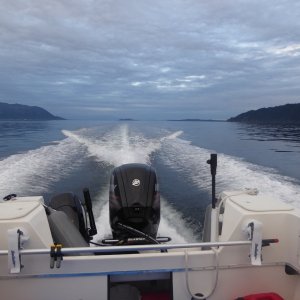 Flat calm heading past Lawrence Point on Orcas