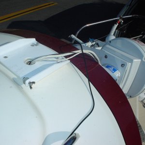 roof gear removed to let boat enter garage