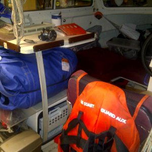 Media 'blue bag is Givens survival raft' in album 'C-PUP decal for boat.JPG'