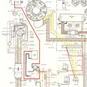 1985 Johnson/Evinrude 20-60hp wiring diagram. In two parts.