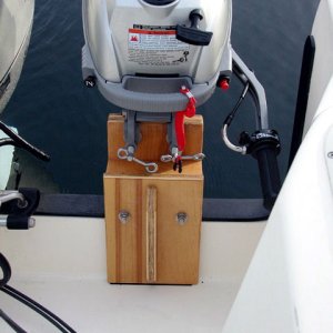 Media 'Honda 2 HP bracket' in album 'Honda 2 HP bracket of my own design used to transport the engine while underway'