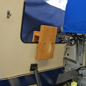 Media 'Honda 2 HP bracket.' in album 'Honda 2 HP bracket of my own design used to transport the engine while underway'