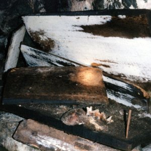 Some of the caves were used a the final resting place.  This is a cedar bent wood box.