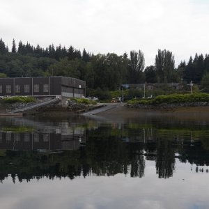 Media 'This is the old whaling station at Coal Harbor.  It is now used for working on float planes.' in album 'This is where the highway to Port Alice crosses the Marble River.  Years ago I kayaked down the river and then paddled to Coal Harbor to run the shuttle.  Lots of caves along the river, some showing signs of human habitation.'