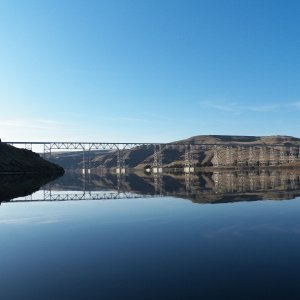 The Lyons Ferry (aka Snake River) highway bridge.  The bridge was originally used to cross the Columbia at Vantage, but was dismantled and recycled for use at Lyons Ferry.
