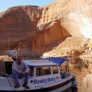 Photo taken in 2011 from same place as previous photo in Forgotton Canyon with lake water way  up