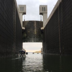Exiting the Ice Harbor Lock