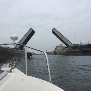 Entering the McNary lock