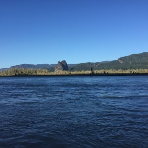 Scenic rock along the Columbia downstream of the Bonneville Dam