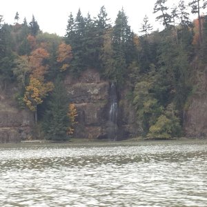 Waterfalls in the channel going to  Cathlamet