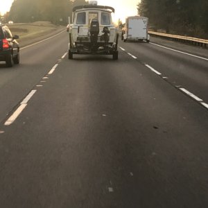 Midnight Flyer heading home along I-5