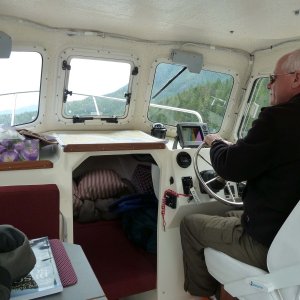 Note Espar thermostat under red cord