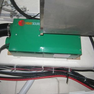 HS2800 propex heater in sink cabinet