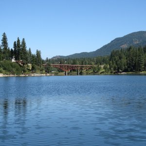 Pend Oreille River Box Canyon. Ione Bridge