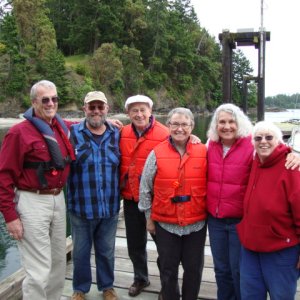 10 June Bedwell Harbor - Barry, Larry, Joe, Ruth, Patti & Nancy