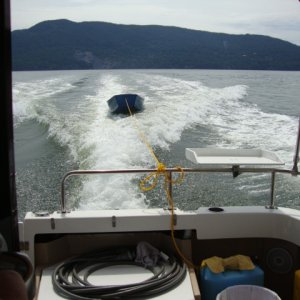 12 June, Towing the dinghy